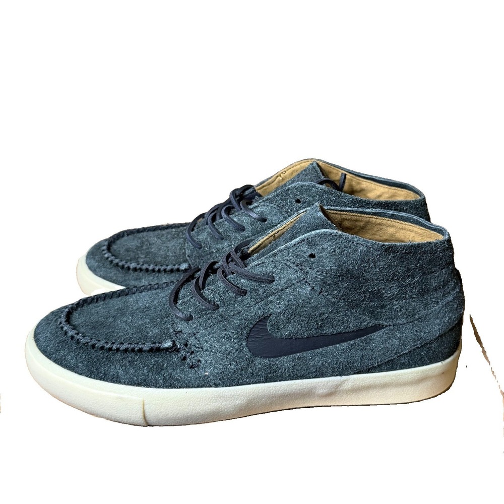 Nike Stefan Janoski Mid Crafted Men's 11.5 Black Suede AQ7460-001 Moc Skateboard